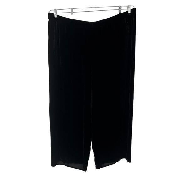 Eileen Fisher pants velvet wide leg black size 3X - Picture 1 of 5